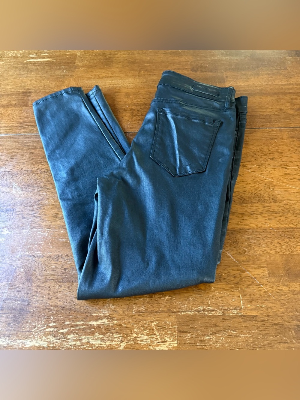 Women’s Black faux leather skinny Jeans